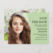 Mint Green Afstuderen 2 Foto Save Date (Voorkant / Achterkant)