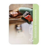 Mint Green Afstuderen Foto aankondiging Magnet Magneet (Verticaal)