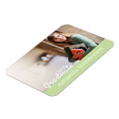 Mint Green Afstuderen Foto aankondiging Magnet Magneet (Linkerzijde)