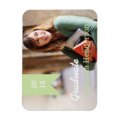 Mint Green Afstuderen Foto aankondiging Magnet Magneet (Verticaal)