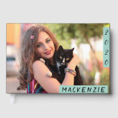 Mint Green Afstuderen | Moderne fotopartij voor Af Gastenboek (Voorkant)