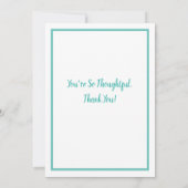 Mint Green All Occasion Bedankkaart (Achterkant)