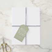 Mint Green altijd dankbaar citaat Thanksgiving Cadeaulabel (Met Touw)