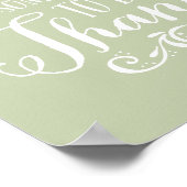 Mint Green altijd dankbaar citaat Thanksgiving Poster (Hoek)