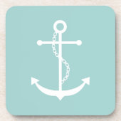 Mint Green Anchor Onderzetter (Voorkant)