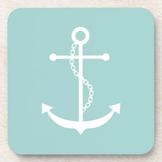 Mint Green Anchor Onderzetter (Voorkant)