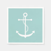 Mint Green Anchor Servet (Voorkant)