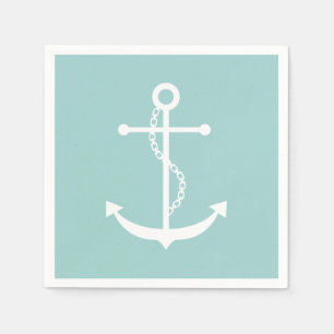 Mint Green Anchor Servet