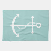 Mint Green Anchor Theedoek (Horizontaal)