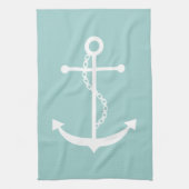 Mint Green Anchor Theedoek (Verticaal)