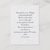 Mint Green and Black Swirling Border Wedding Visitekaartje (Achterkant)