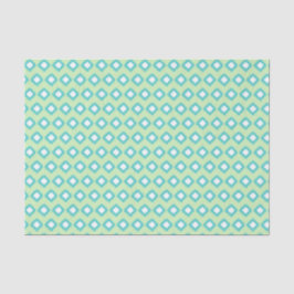 Mint Green and Blauwgroen Tribal Ikat Pattern Tissuepapier