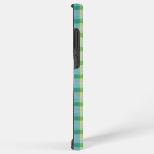 Mint Green and Blue Plaid Phone Case Samsung Galaxy Hoesje (Rechterkant)