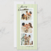 Mint Green and Cream Chic Vertical Stripes 3 Photo (Voorkant)