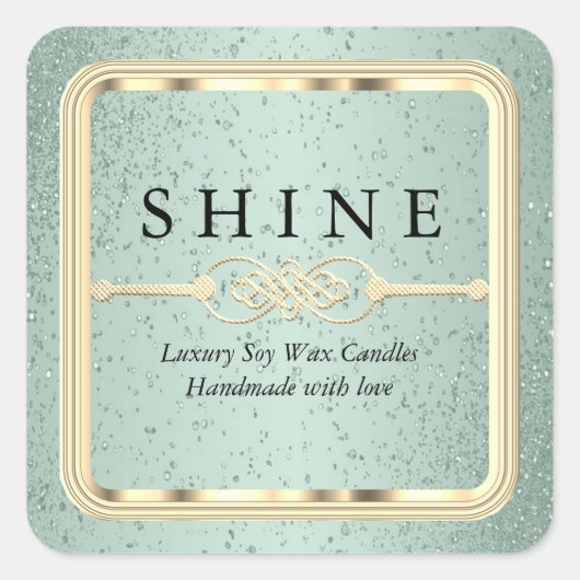 Mint Green and Gold Labels Square (Voorkant)