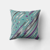 Mint green and Purple polka dot stripe Kussen (Achterkant)