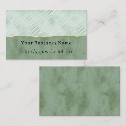 Mint Green Animal Business name website Visitekaartje (Voorkant / Achterkant)
