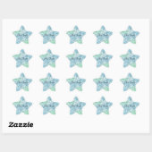 Mint Green Aqua Blue Sparkle Stippen Glitz Ster Sticker (Vel)
