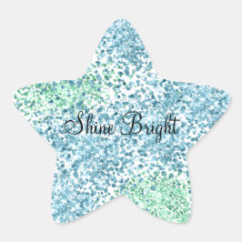 Mint Green Aqua Blue Sparkle Stippen Glitz Ster Sticker