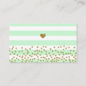 Mint Green Aqua Gold Luier Raffle Tickets Informatiekaartje (Achterkant)