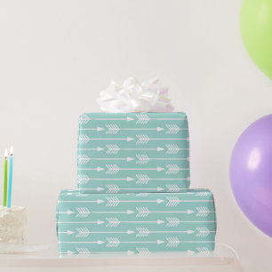 Mint Green Arrows Pattern Cadeaupapier