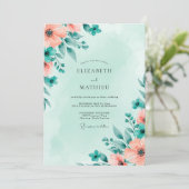 Mint Green Atmospheric Spring Wedding Kaart (Staand voorkant)