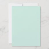 Mint Green Atmospheric Spring Wedding Kaart (Achterkant)