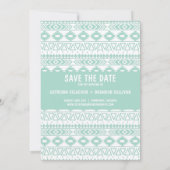 MINT GREEN AZTEC FOTO BEWAAR DE DATUM AANKONDIGING (Achterkant)