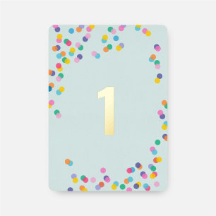 Mint Green Baby Girl First Birthday Confetti Gold Folie Uitnodiging