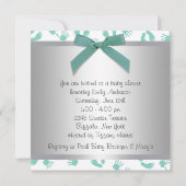 Mint Green Baby Hands Feet Baby shower Kaart (Achterkant)