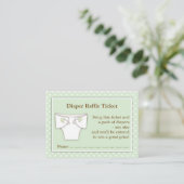 Mint Green Baby shower Diaper Raffle Ticket Insert Informatiekaartje (Staand voorkant)