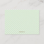Mint Green Baby shower Diaper Raffle Ticket Insert Informatiekaartje (Achterkant)