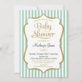 Mint Green Baby shower Invitation Neutral Boy Girl Kaart (Voorkant)