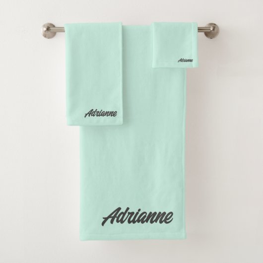 Mint Green Badhanddoek Set Bad Handdoek (Insitu)