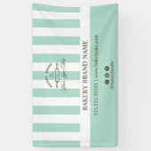  Mint Green Bakery Logo Social Media Event Spandoek (Verticaal)