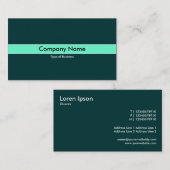 Mint Green Band - Donkergroen Visitekaartje (Voorkant / Achterkant)