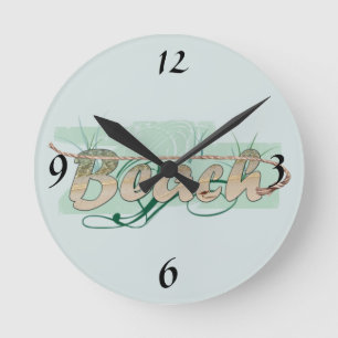 Mint Green Beach Kleuren Klok