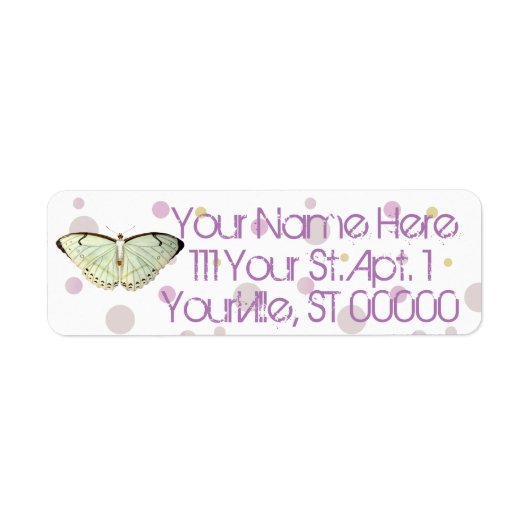 Mint Green Beauty Butterfly Etiket (Voorkant)