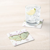 Mint Green Beauty Butterfly Kartonnen Onderzetters (Insitu)