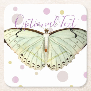 Mint Green Beauty Butterfly Kartonnen Onderzetters