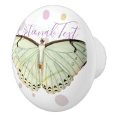 Mint Green Beauty Butterfly Keramische Knop (Rechts)