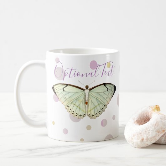 Mint Green Beauty Butterfly Koffiemok (Met donut)