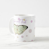 Mint Green Beauty Butterfly Koffiemok (Voorkant links)
