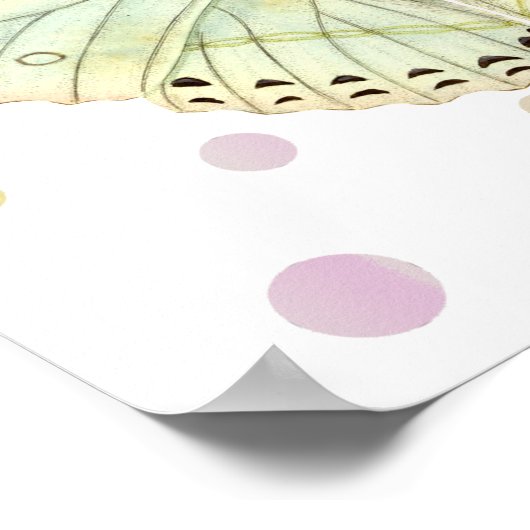 Mint Green Beauty Butterfly Poster (Hoek)