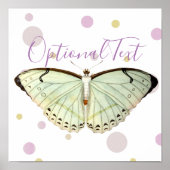 Mint Green Beauty Butterfly Poster (Voorkant)