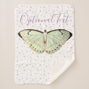 Mint Green Beauty Butterfly Sherpa Deken