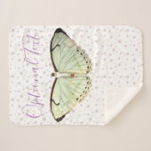 Mint Green Beauty Butterfly Sherpa Deken (Voorkant (horizontaal))