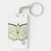 Mint Green Beauty Butterfly Sleutelhanger (achterkant)