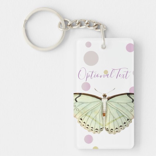 Mint Green Beauty Butterfly Sleutelhanger (Voorkant)