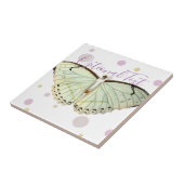 Mint Green Beauty Butterfly Tegeltje (Zijkant)